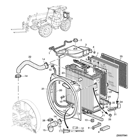 John Deere RADIATOR