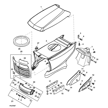 John Deere HOOD KIT