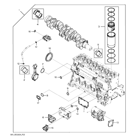 John Deere ENGINE OVERHAUL KIT