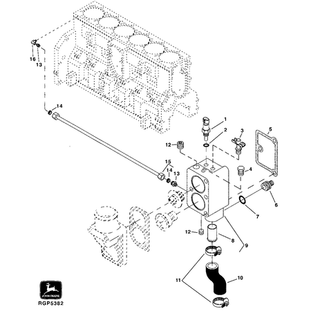 John Deere RADIATOR HOSE