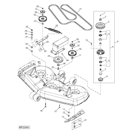 John Deere VERLÄNGERUNGSFEDER