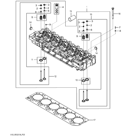 John Deere ZYLINDERKOPF RMN