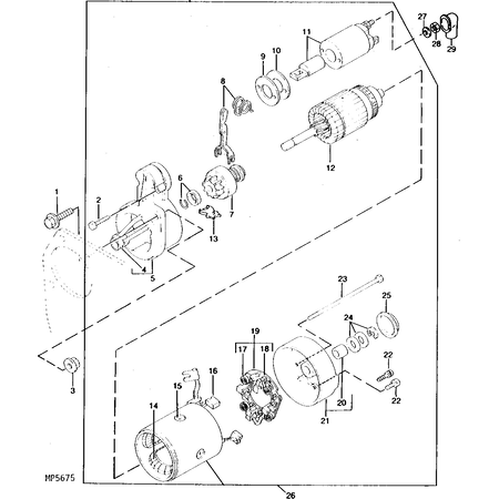 John Deere STARTER MOTOR RMN