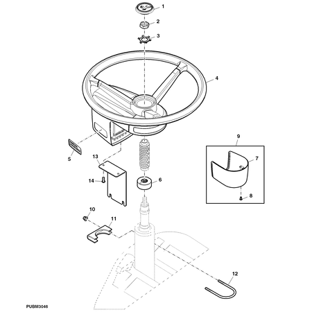 John Deere HUB, STRAIGHT SPLINE (10-SERIE)