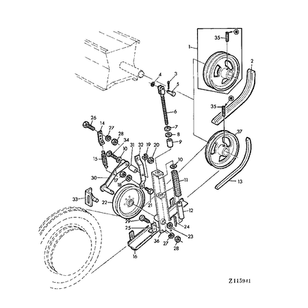 John Deere TENSION ROLLER