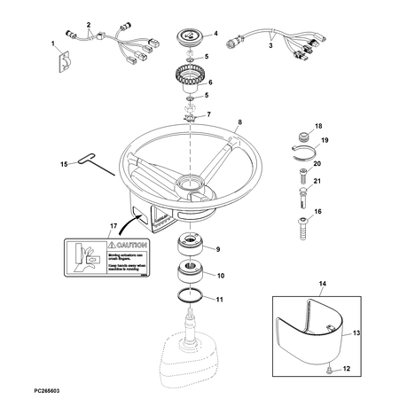 John Deere HUB, TAPERED SPLINE