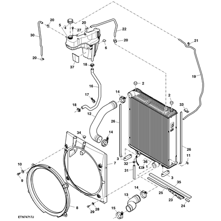 John Deere RADIATOR RESERVOIR