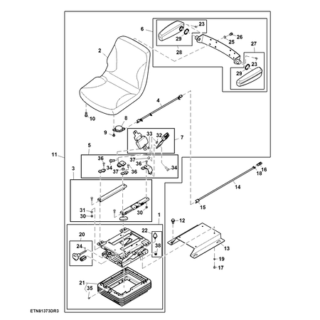 John Deere SEAT SUSPENSION