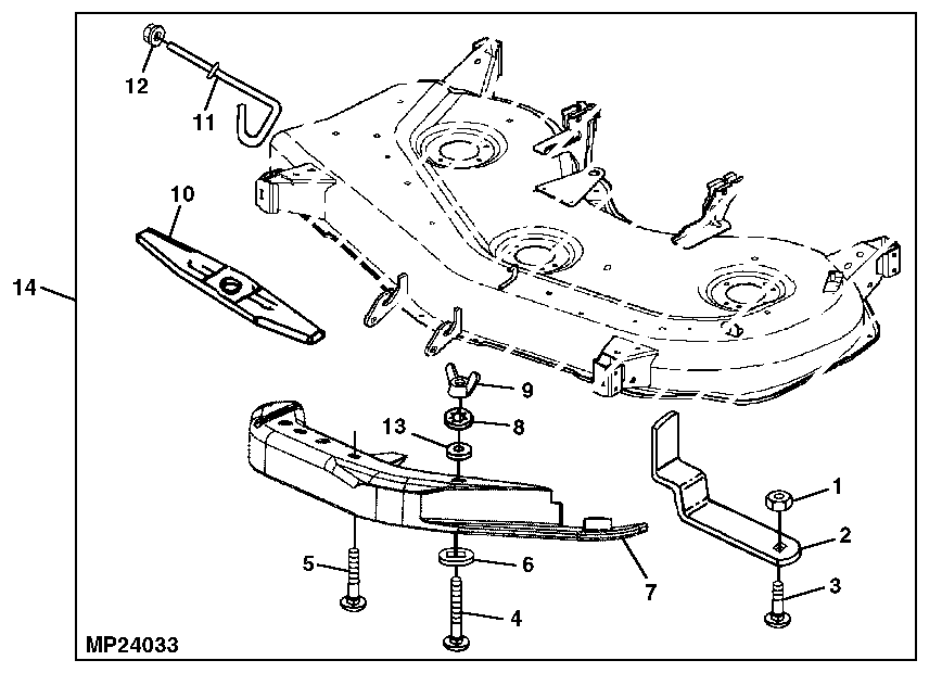 John Deere BM20007 MULCHKIT 48" Kraakman parts Kraakman Parts