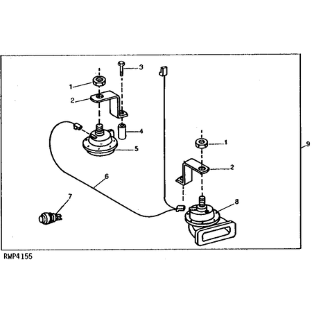 John Deere DRUCKKNOPF