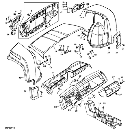 John Deere STORAGE COMPARTMENT