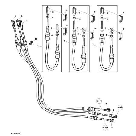 John Deere PUSH PULL CABLE