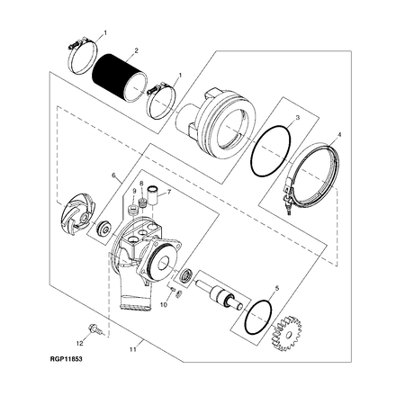 John Deere WASSERPUMPE RMN