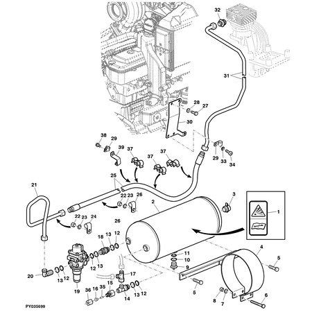 John Deere PNEUMATISCHE ANHÄNGERBREMSE