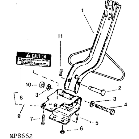 John Deere BOLT FOR CONTROL VALVE