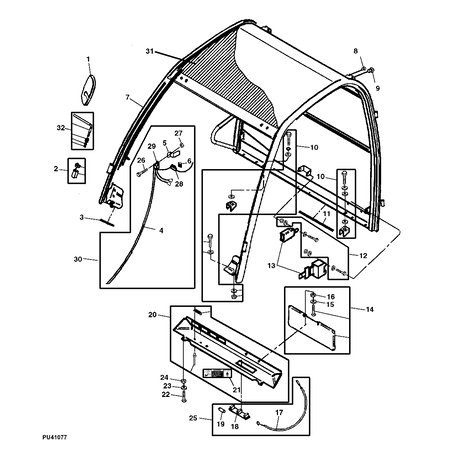 John Deere SONNENVISIER-KIT