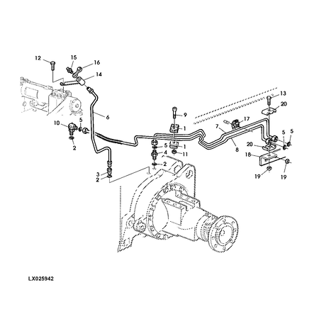 John Deere BRAKE LINE