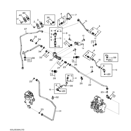 John Deere RE552919 KRAFTSTOFFLEITUNG - Kraakman Parts - Kraakman 