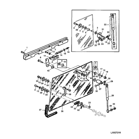 John Deere REAR WINDOW