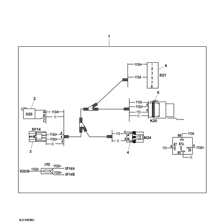 John Deere ELECTRICAL CONNECTOR A