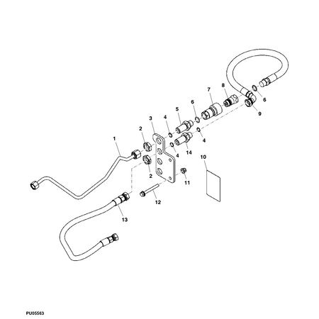 John Deere HYDR.QUICK COUPLER PLUG