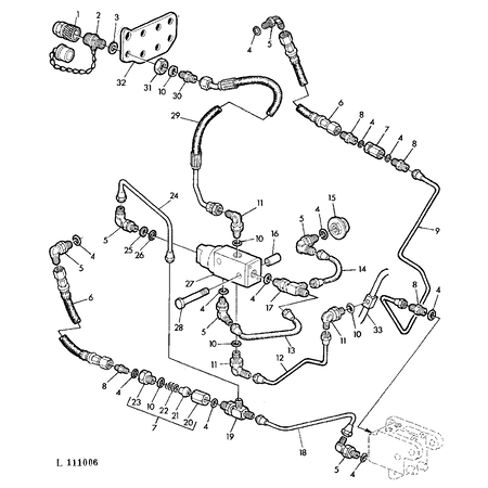 John Deere BEV. PLATE BRAKE VALVE