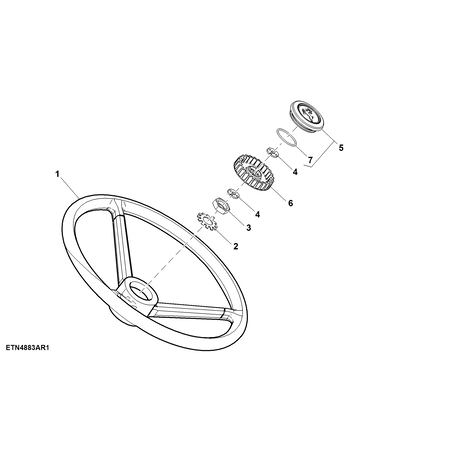John Deere STEERING WHEEL0