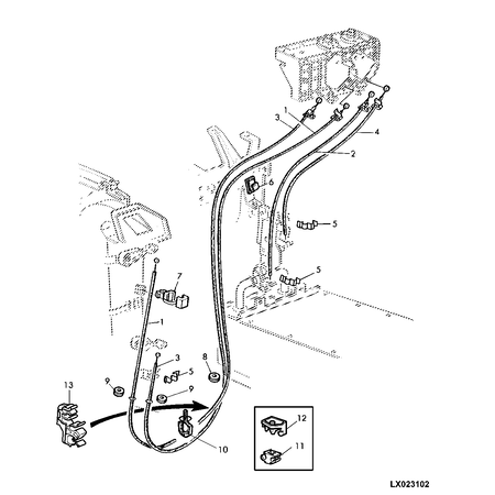 John Deere PRESSURE CABLE