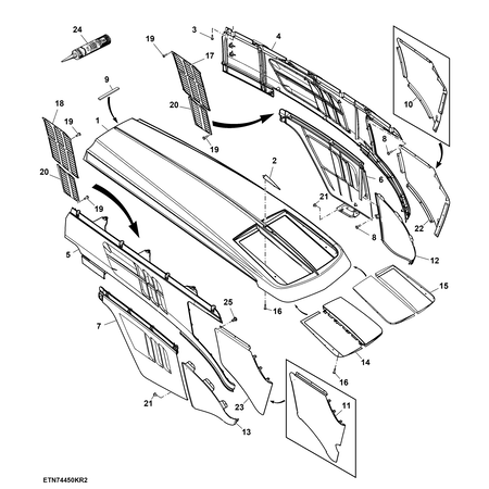 John Deere BESCHERMROOSTER