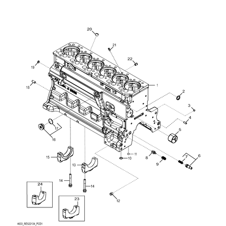 John Deere Short Block Assembly