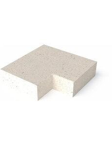  Schellevis | Traptrede binnenhoek (37x15) crème 60x60x15 cm