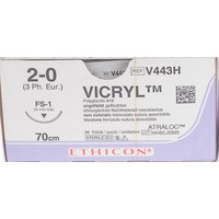 Vicryl 2-0 V443H 70cm kleurloos single armed p. pakje a 36st