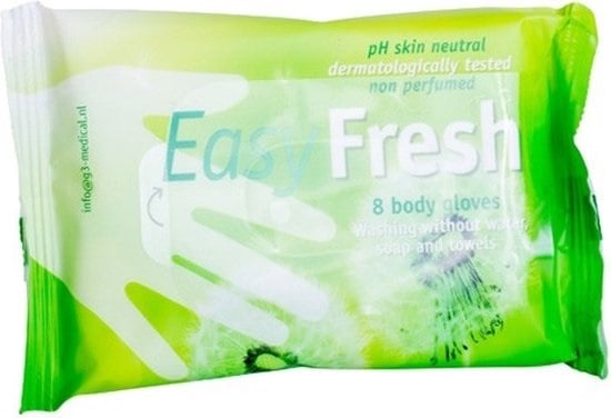 Easy Fresh Vochtige washandjes EasyFresh 30x 8st ongeparfumeerd