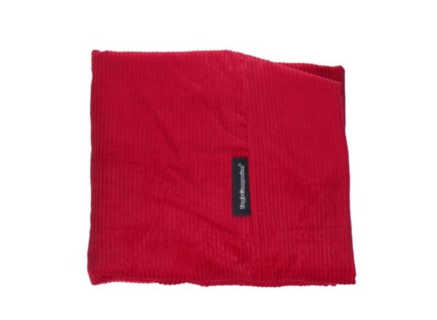 Hoes hondenbed rood ribcord medium