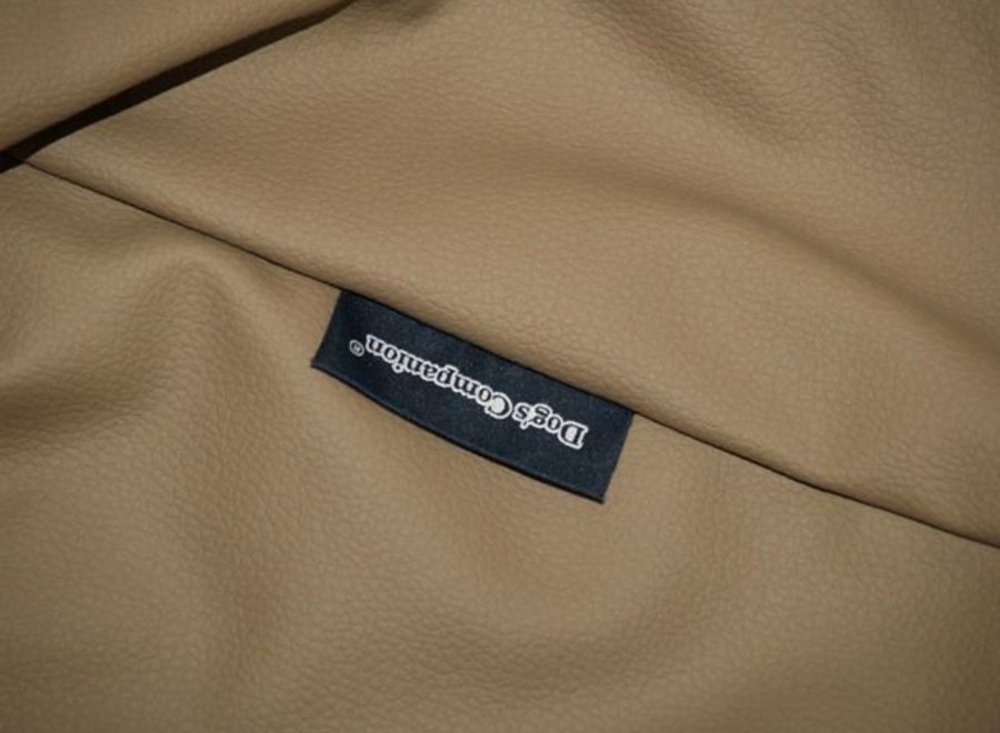 Hoes hondenbed taupe leather look medium