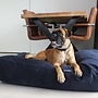Hondenbed donkerblauw ribcord small