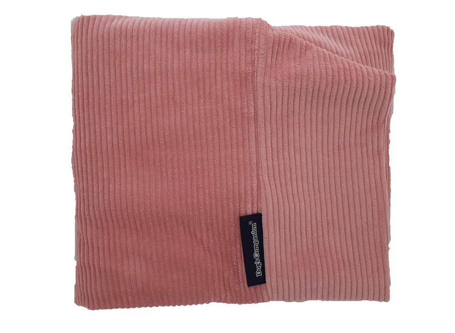 Hoes hondenbed oud roze ribcord small