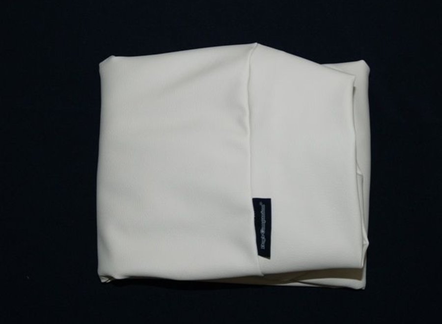 Hondenbed ivory leather look small