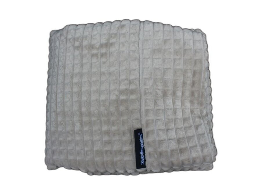 Little Square Soft Sand Hondenkussen | Luxe Zandkleurig Velours Hondenbed met EPS-Parels | Dog's Companion
