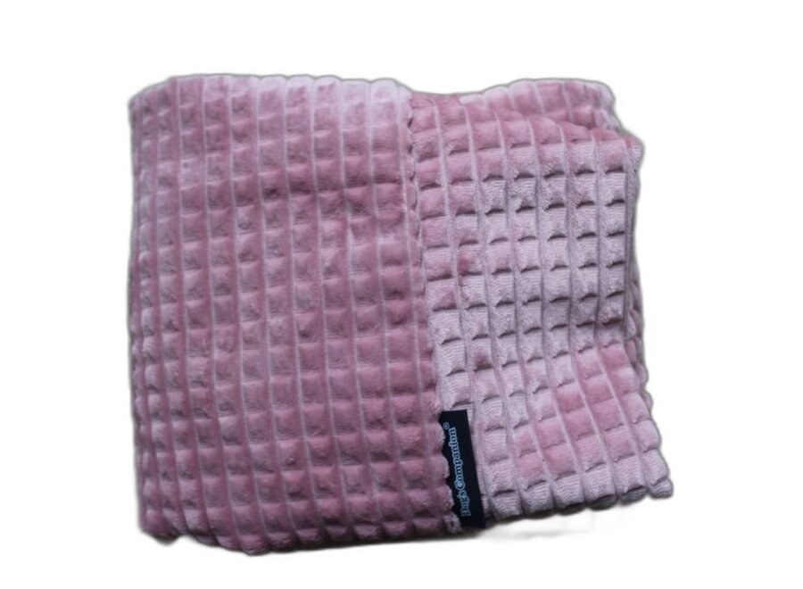 Dog’s Companion Soft Pink Velours Hondenkussen | Orthopedisch, Wasbaar, Navulbaar & Duurzaam