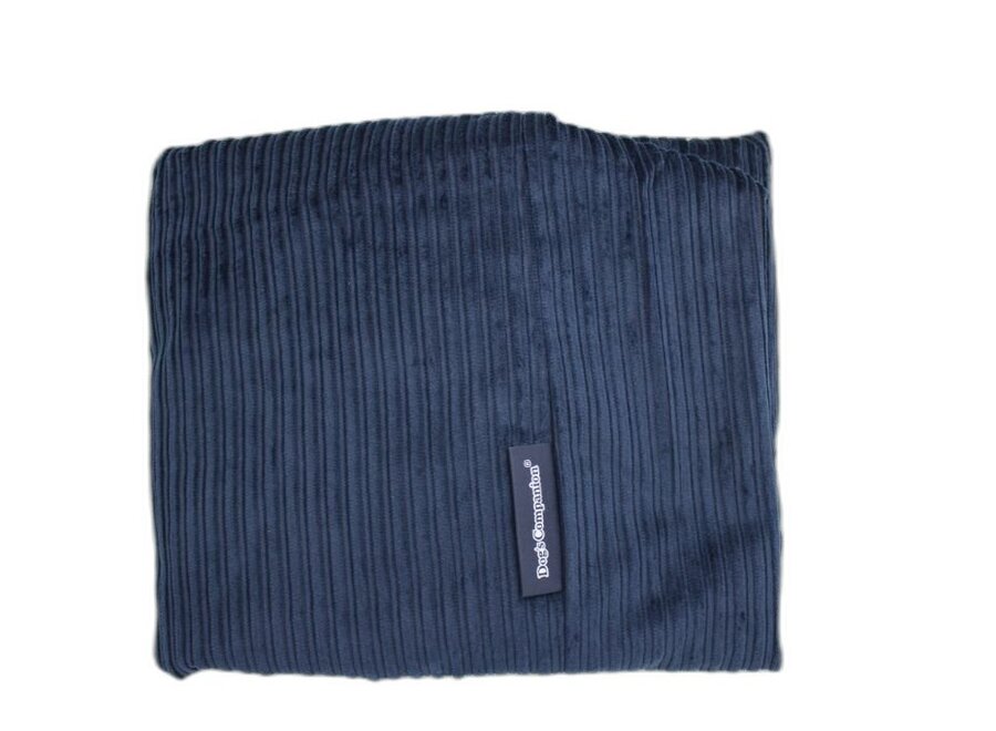 Hoes hondenbed donkerblauw double ribcord extra small