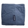 Hoes hondenbed rafblauw double ribcord superlarge