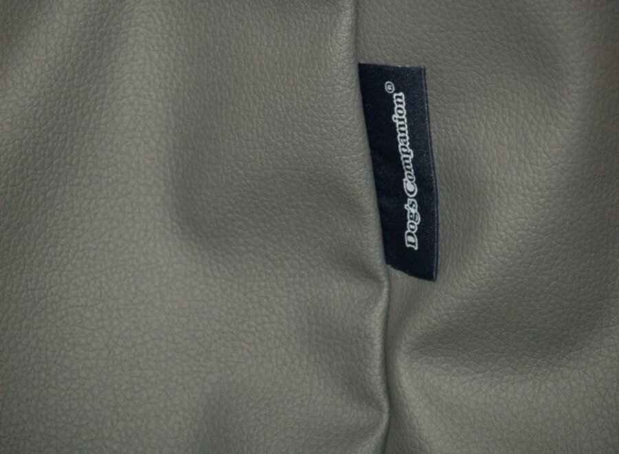 Hondenbed muisgrijs leather look small