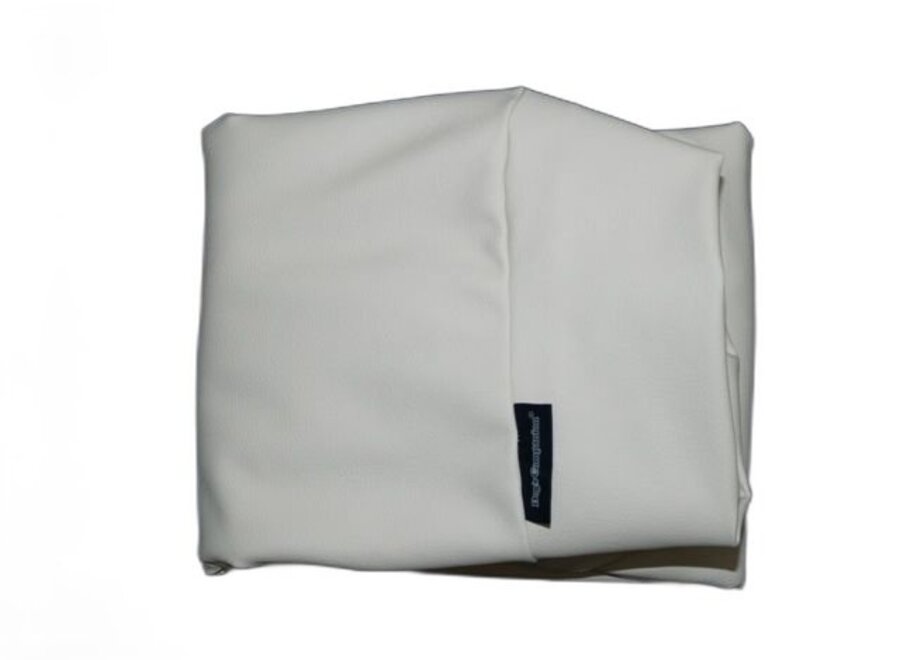 Hoes hondenbed ivory leather look extra small
