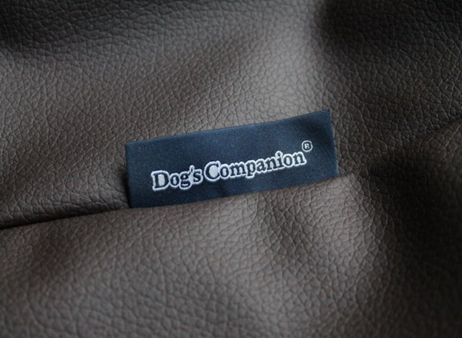 Hondenbed chocolade bruin leather look large