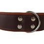 Leren hondenhalsband bruin/bruin