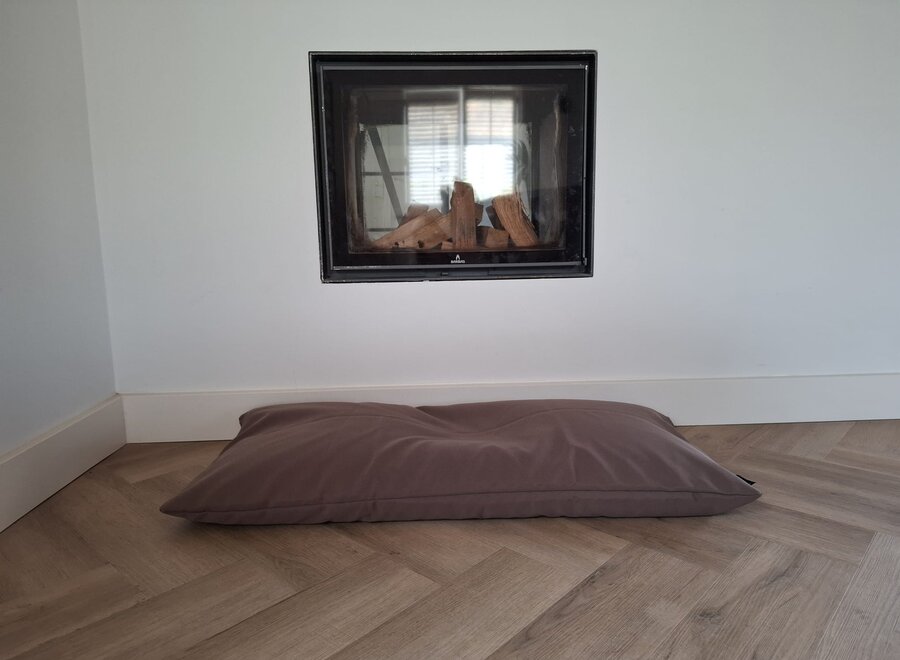 Hondenbed bench kussen taupe  110 x 55 cm