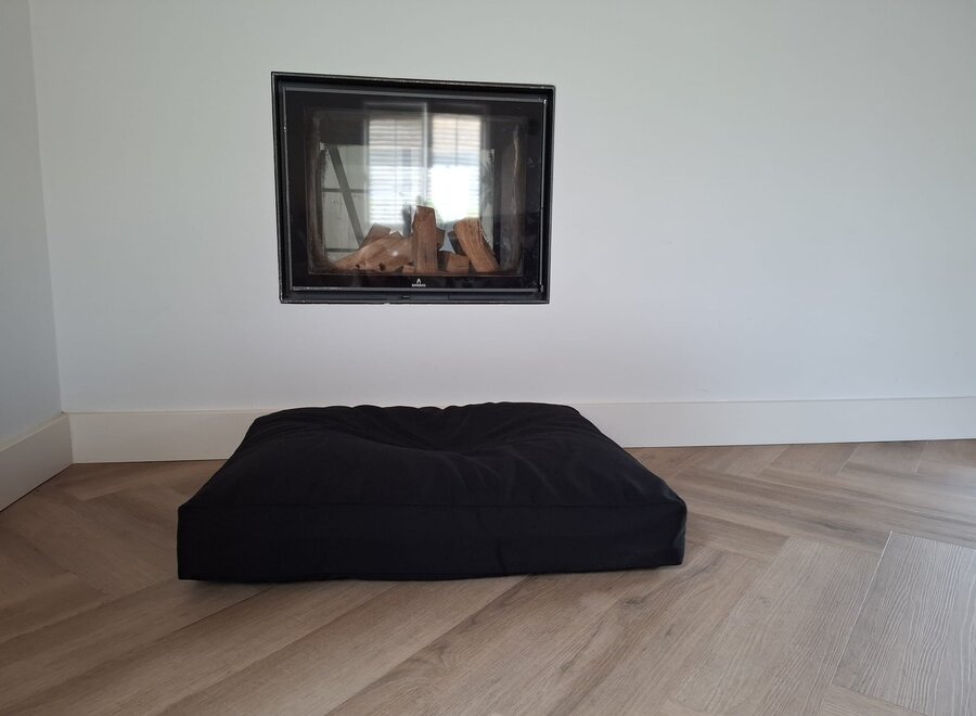 Hondenbed bench kussen zwart 84 x 66 x 12 cm