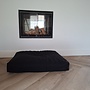 Hondenbed bench kussen zwart 84 x 66 x 12 cm