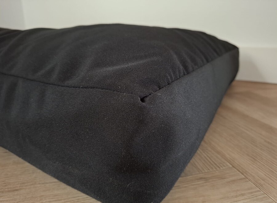 Hondenbed bench kussen zwart 84 x 66 x 12 cm